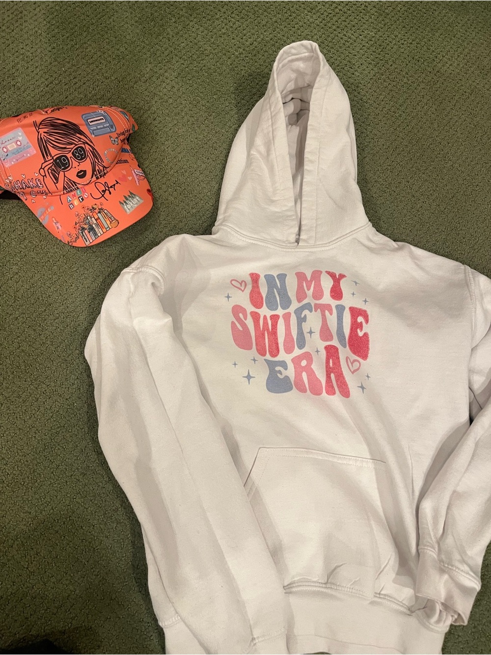 White "In My Swiftie Era" Kids Hoodie and Cap